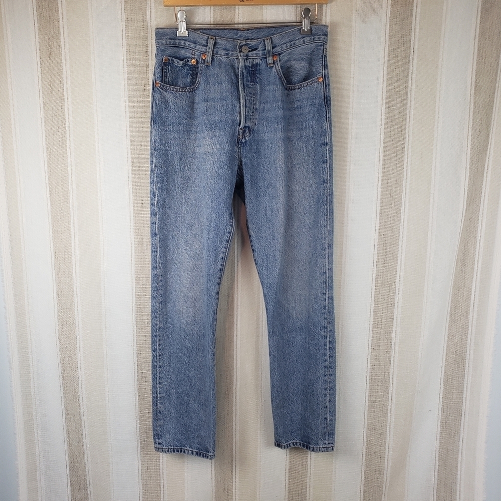 Levi's Premium Big E 501 Jeans Button Fly Blue Size W 28 L28